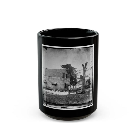 Port Royal Island, S.C. African Americans Preparing Cotton For The Gin On Smith's Plantation (U.S. Civil War) Black Coffee Mug-15oz-Go Mug Yourself