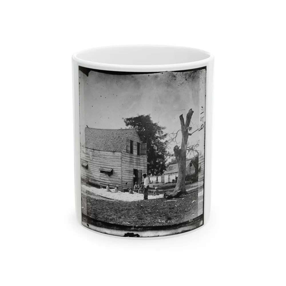 Port Royal Island, S.C. African Americans Preparing Cotton For The Gin On Smith's Plantation (U.S. Civil War) White Coffee Mug-11oz-Go Mug Yourself