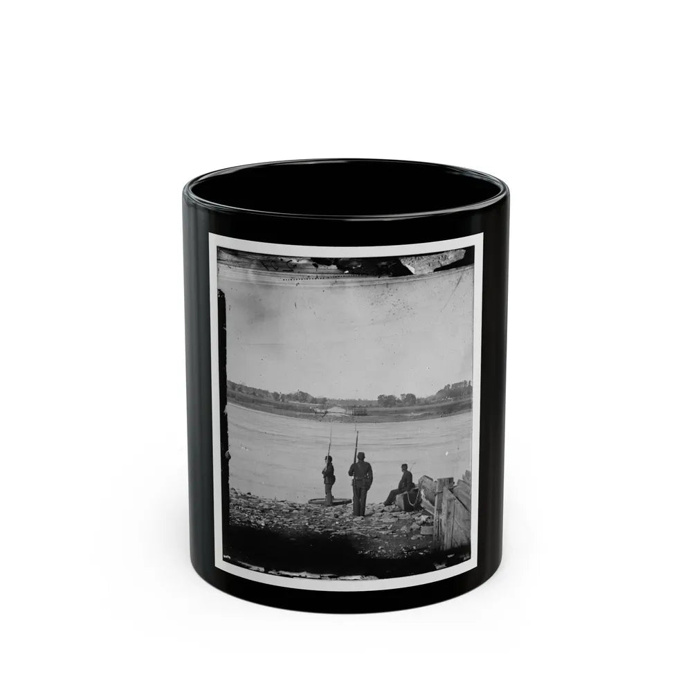 Port Royal Island, S.C. Coosaw Ferry; Battleground Of January 1, 1862, In The Distance (U.S. Civil War) Black Coffee Mug-11oz-Go Mug Yourself