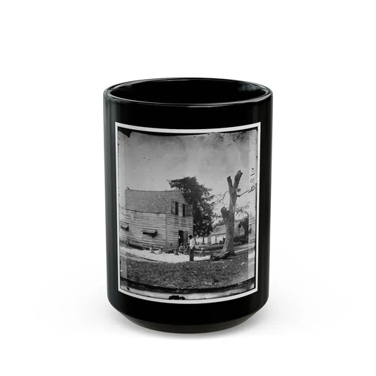 Port Royal Island, S.C. African Americans Preparing Cotton For The Gin On Smith's Plantation (U.S. Civil War) Black Coffee Mug 15oz - Go Mug Yourself
