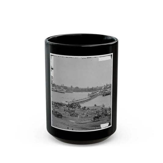 Port Royal, Va. The Rappahannock River Front During The Evacuation (U.S. Civil War) Black Coffee Mug 15oz - Go Mug Yourself