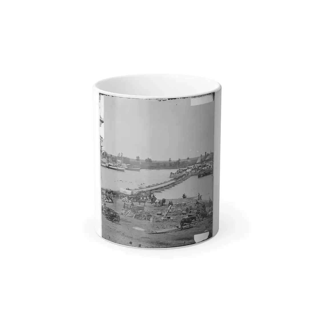 Port Royal, Va. The Rappahannock River Front During the Evacuation (U.S. Civil War) Color Changing Coffee Mug 11oz Default Title 11oz - Go Mug Yourself