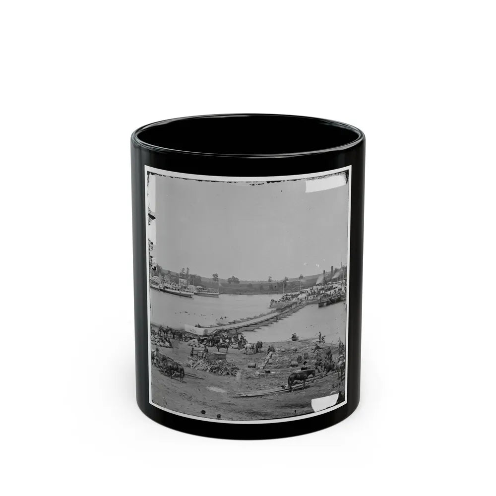 Port Royal, Va. The Rappahannock River Front During The Evacuation (U.S. Civil War) Black Coffee Mug-11oz-Go Mug Yourself