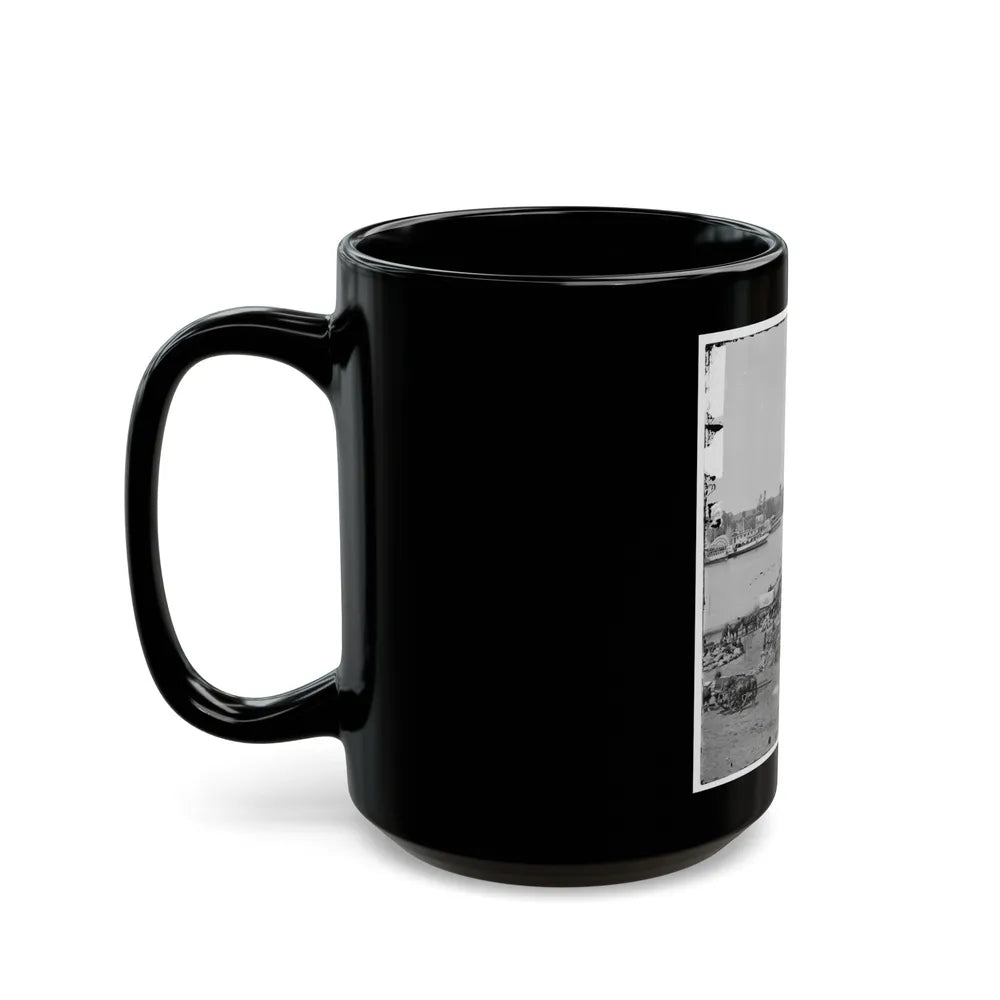 Port Royal, Va. The Rappahannock River Front During The Evacuation (U.S. Civil War) Black Coffee Mug-Go Mug Yourself