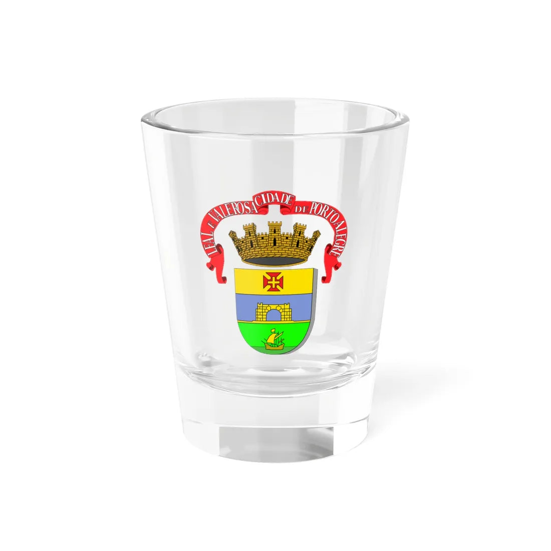 Porto Alegre RS - Brasao (Brazil) (Coat of Arms) Shot Glass 1.5oz 1.5oz - Go Mug Yourself