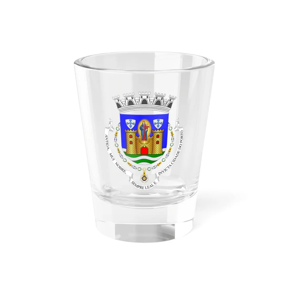 Porto COA (Coat of Arms) Shot Glass 1.5oz 1.5oz - Go Mug Yourself