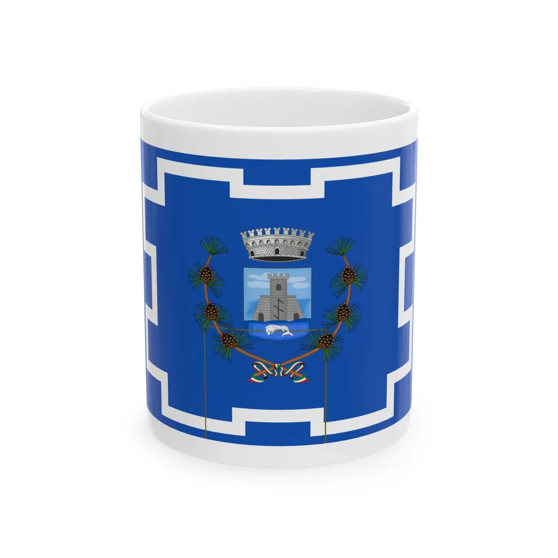 Portofino-Bandiera (Italy) White Coffee Mug 11oz - Go Mug Yourself