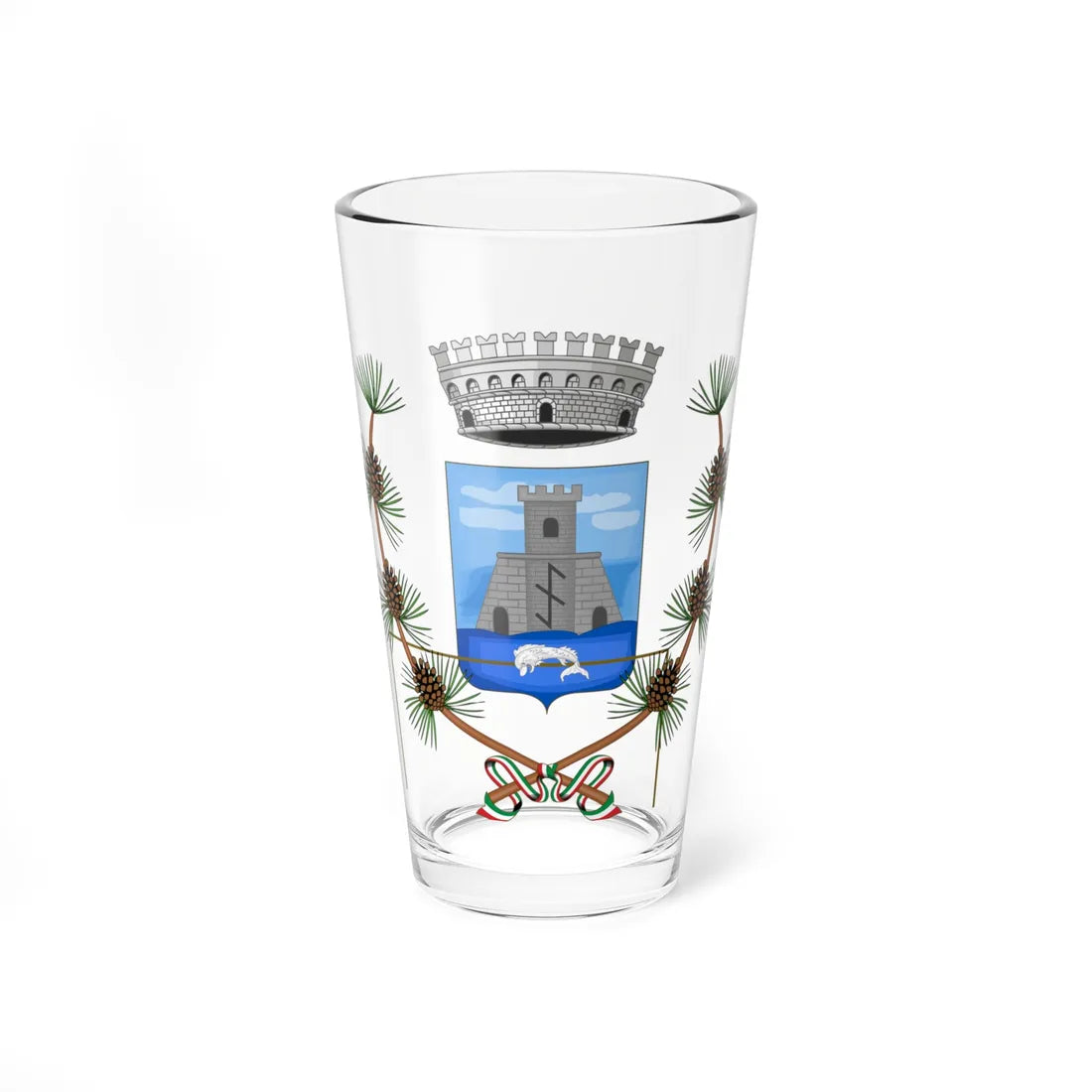 Portofino-Stemma (Italy) (Coat of Arms) Pint Glass 16oz 16oz - Go Mug Yourself