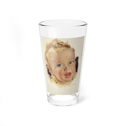 Portrait of a Baby, probable advertisement (Magazine Illustration) Pint Glass 16oz 16oz - Go Mug Yourself