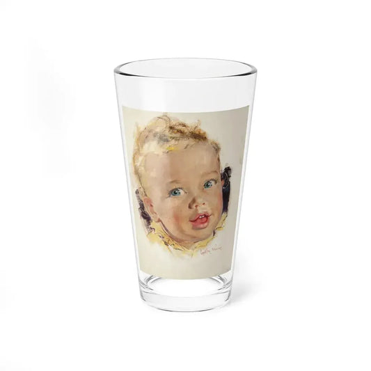 Portrait of a Baby, probable advertisement (Magazine Illustration) Pint Glass 16oz 16oz - Go Mug Yourself