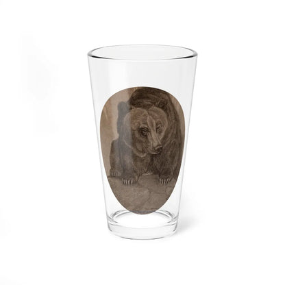 Portrait of a Bear (Magazine Illustration) Pint Glass 16oz-16oz-Go Mug Yourself