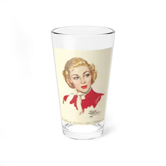 Portrait of a Blonde, 1945 (Magazine Illustration) Pint Glass 16oz 16oz - Go Mug Yourself