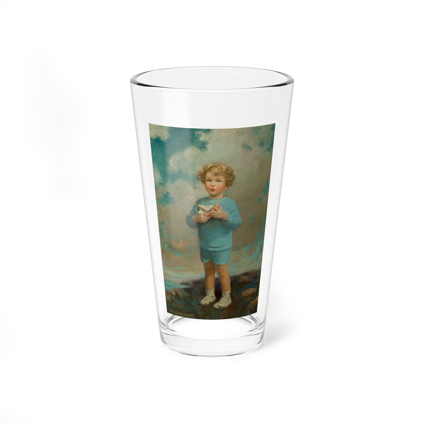 Portrait of a Boy, 1926 (Magazine Illustration) Pint Glass 16oz-16oz-Go Mug Yourself