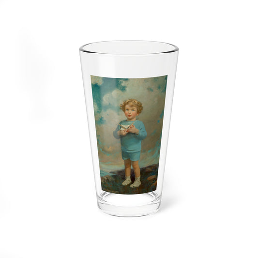 Portrait of a Boy, 1926 (Magazine Illustration) Pint Glass 16oz-16oz-Go Mug Yourself