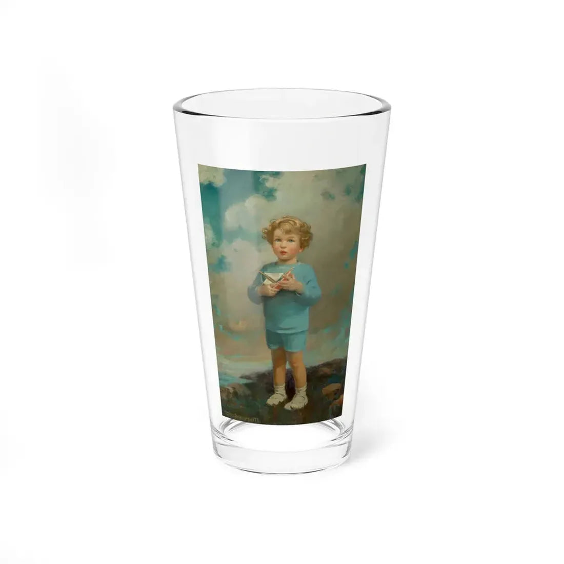 Portrait of a Boy, 1926 (Magazine Illustration) Pint Glass 16oz 16oz - Go Mug Yourself