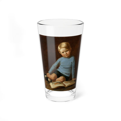 Portrait of a Boy in Blue (William C. Hamilton) (Magazine Illustration) Pint Glass 16oz-16oz-Go Mug Yourself