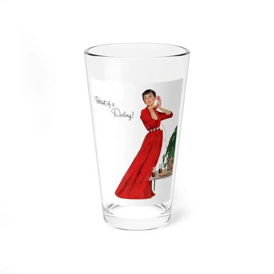 Portrait of a Darling, Pepsi ad, This Week March 7, 1954 (Magazine Illustration) Pint Glass 16oz 16oz - Go Mug Yourself