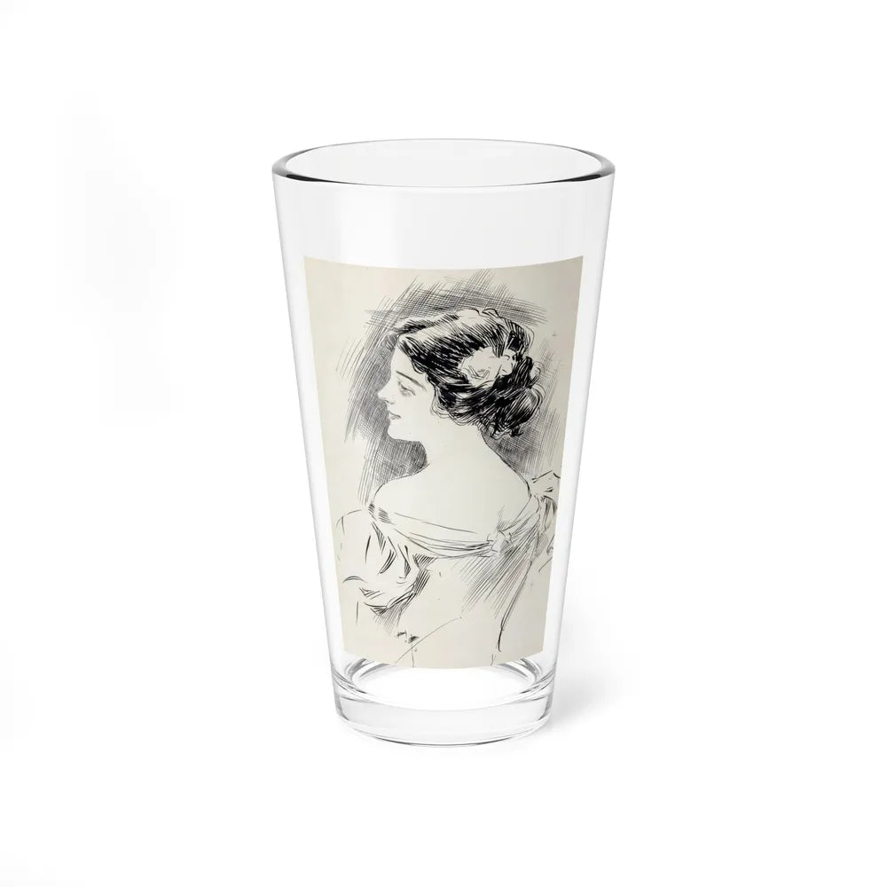 Portrait of a Lady, Pucks magazine interior illustration, 1897 (Magazine Illustration) Pint Glass 16oz-16oz-Go Mug Yourself