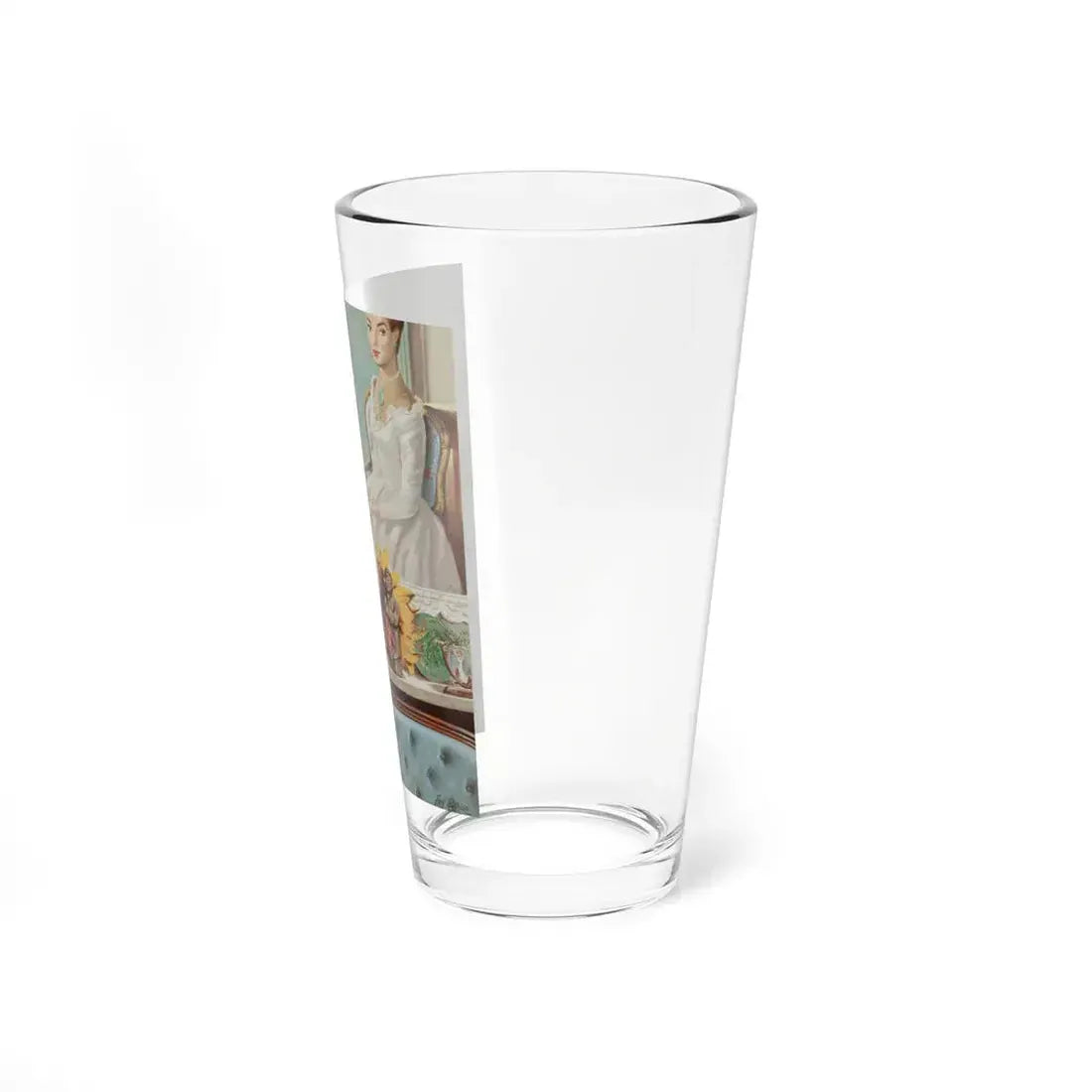 Portrait of a Seated Woman, story illustration (Magazine Illustration) Pint Glass 16oz - Go Mug Yourself
