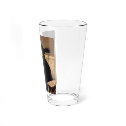 Portrait of a Woman_1 (Magazine Illustration) Pint Glass 16oz-Go Mug Yourself