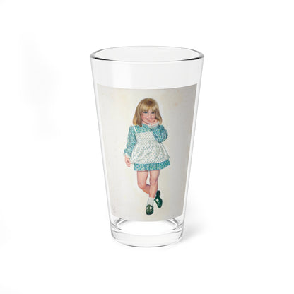 Portrait of a Young Girl (Magazine Illustration) Pint Glass 16oz-16oz-Go Mug Yourself