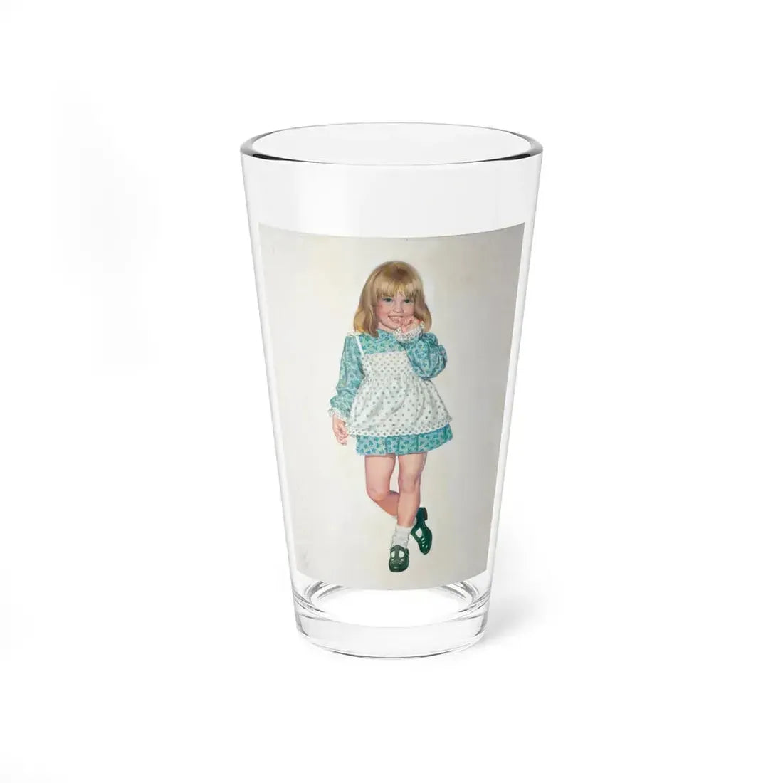 Portrait of a Young Girl (Magazine Illustration) Pint Glass 16oz 16oz - Go Mug Yourself