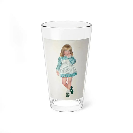 Portrait of a Young Girl (Magazine Illustration) Pint Glass 16oz 16oz - Go Mug Yourself