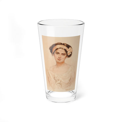 Portrait of a Young Woman, 1910 (Magazine Illustration) Pint Glass 16oz-16oz-Go Mug Yourself