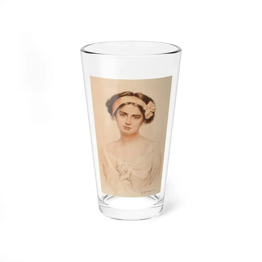 Portrait of a Young Woman, 1910 (Magazine Illustration) Pint Glass 16oz 16oz - Go Mug Yourself