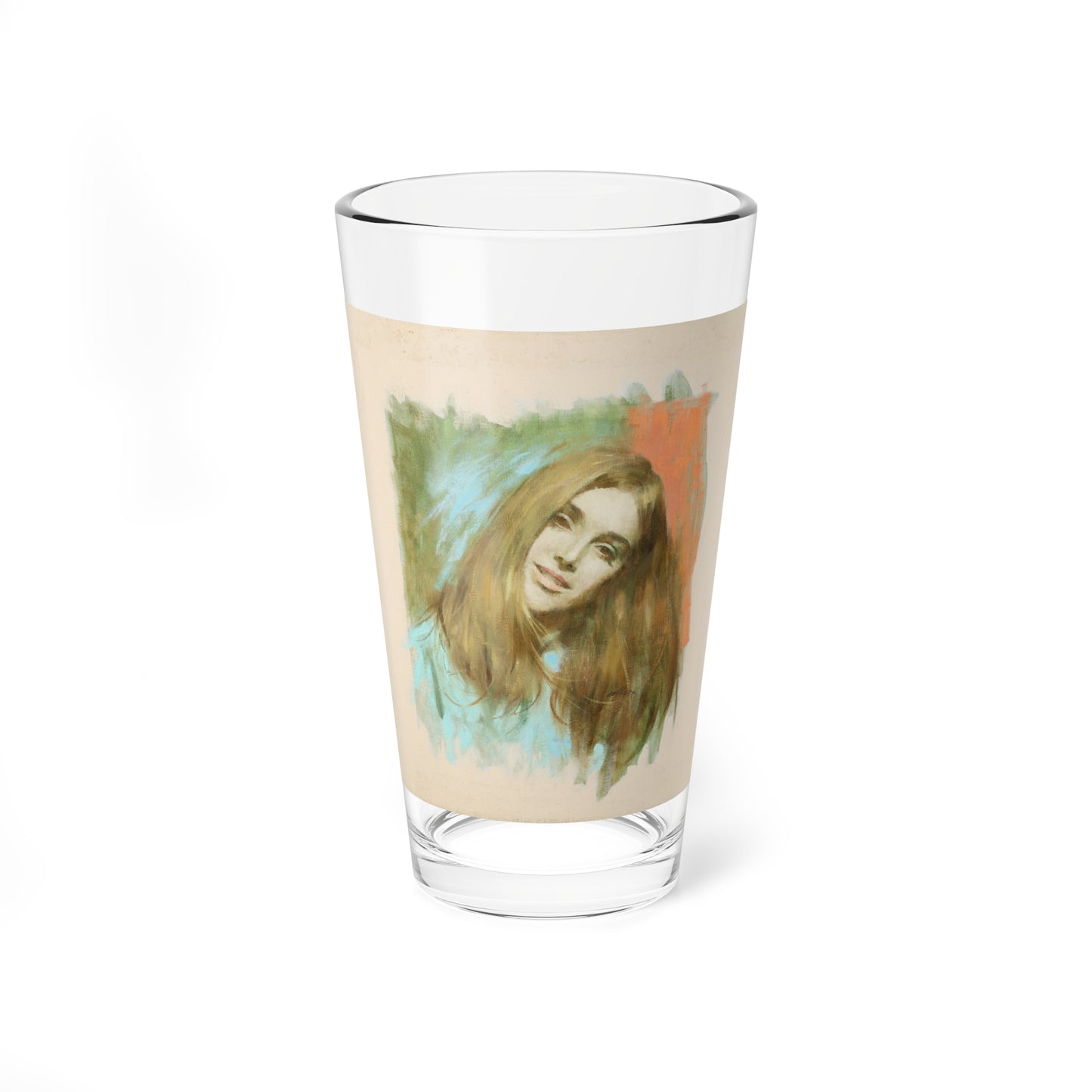 Portrait of a Young Woman (Magazine Illustration) Pint Glass 16oz-16oz-Go Mug Yourself