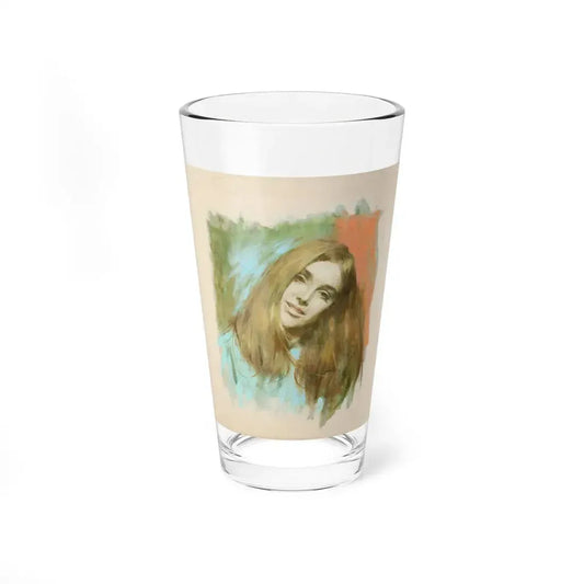 Portrait of a Young Woman (Magazine Illustration) Pint Glass 16oz 16oz - Go Mug Yourself