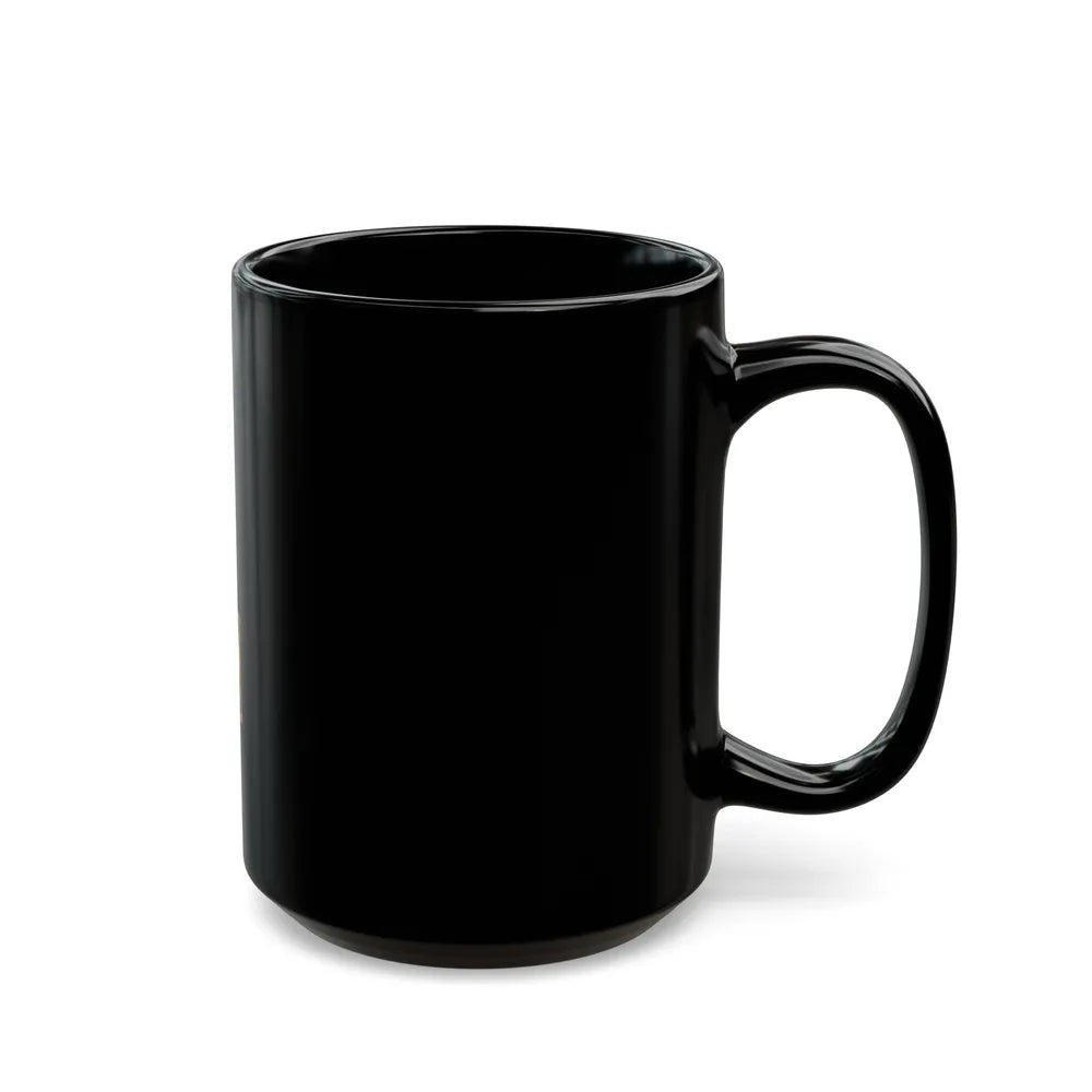 Portrait Of Abraham Lincoln Attached To Black Ribbon (U.S. Civil War) Black Coffee Mug-Go Mug Yourself