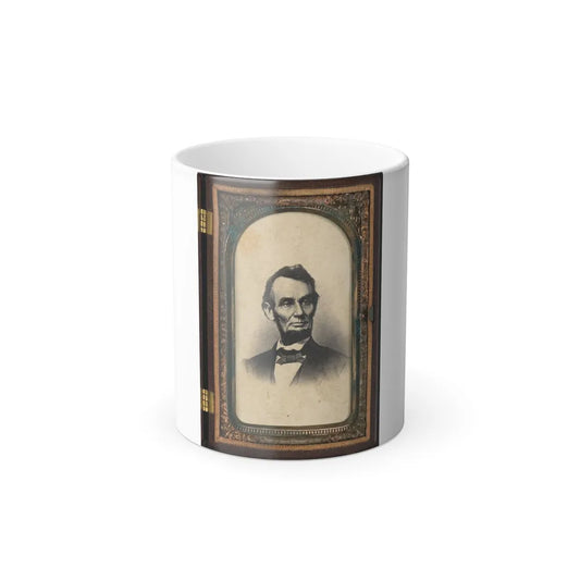 Portrait of Abraham Lincoln in Thermoplastic Case (U.S. Civil War) Color Changing Coffee Mug 11oz-11oz-Go Mug Yourself