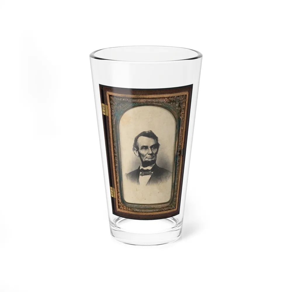 Portrait Of Abraham Lincoln In Thermoplastic Case (U.S. Civil War) Pint Glass 16oz-16oz-Go Mug Yourself