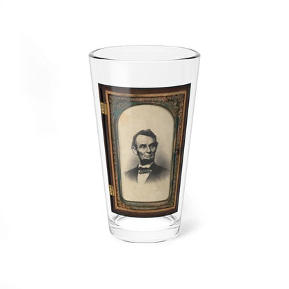 Portrait Of Abraham Lincoln In Thermoplastic Case (U.S. Civil War) Pint Glass 16oz-16oz-Go Mug Yourself