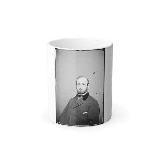 Portrait of Anson Stager, Telegraph Corps, Officer of the Federal Army (Brevet Brig. Gen. From Mar. 13, 1865) (U.S. Civil War) Color Changing Coffee Mug 11oz-11oz-Go Mug Yourself