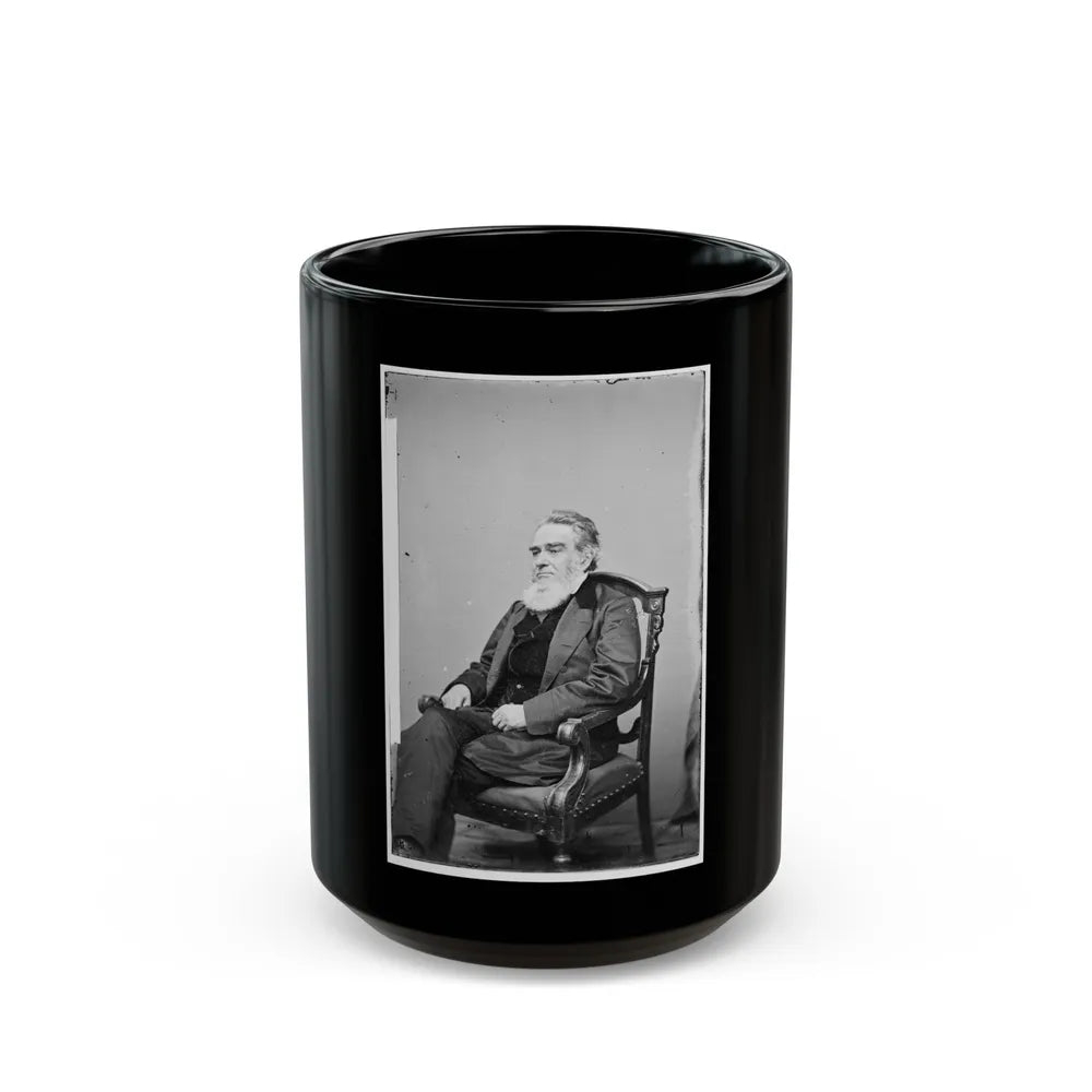 Portrait Of Attorney-General Edward Bates, Officer Of The United States Government (U.S. Civil War) Black Coffee Mug-15oz-Go Mug Yourself