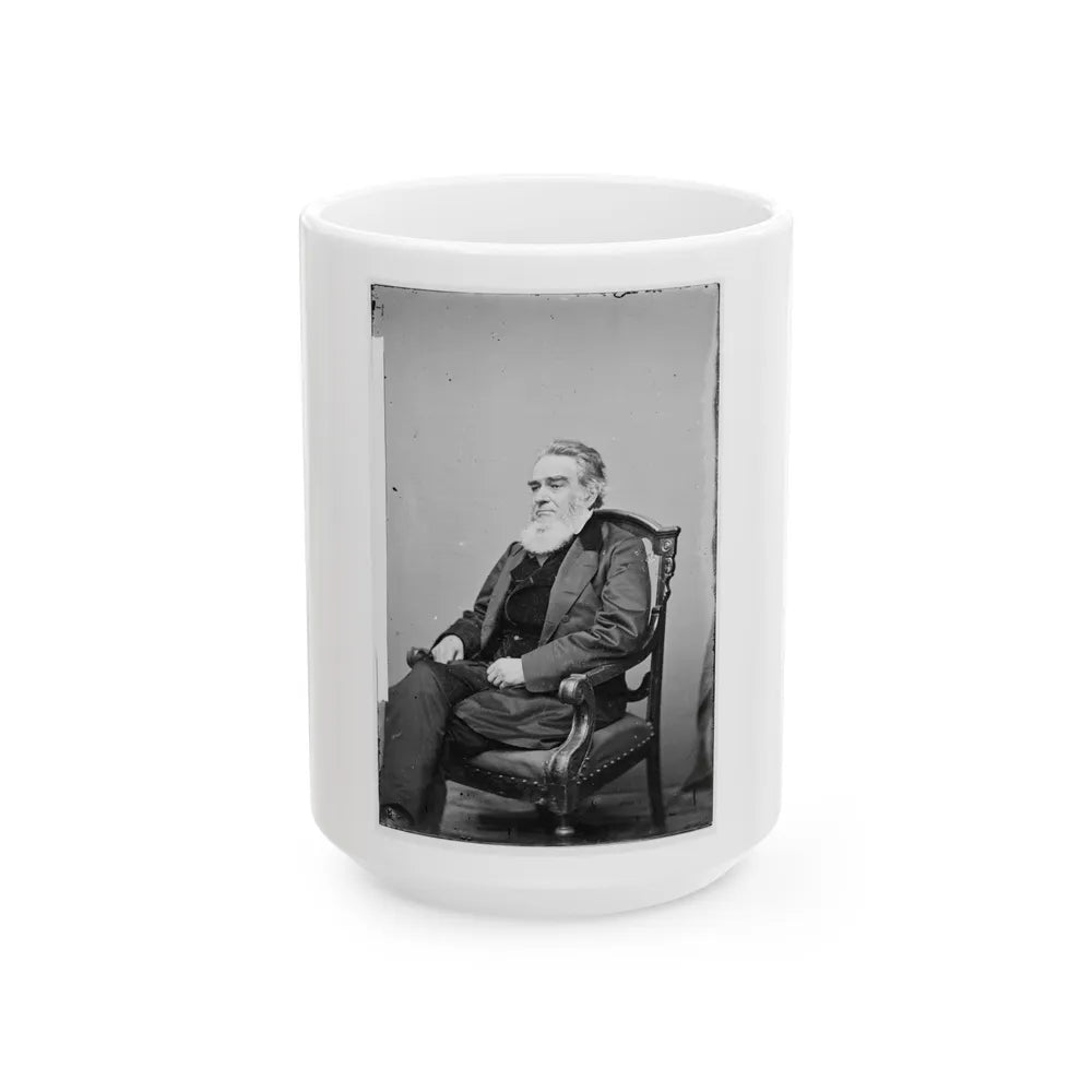 Portrait Of Attorney-General Edward Bates, Officer Of The United States Government (U.S. Civil War) White Coffee Mug-15oz-Go Mug Yourself