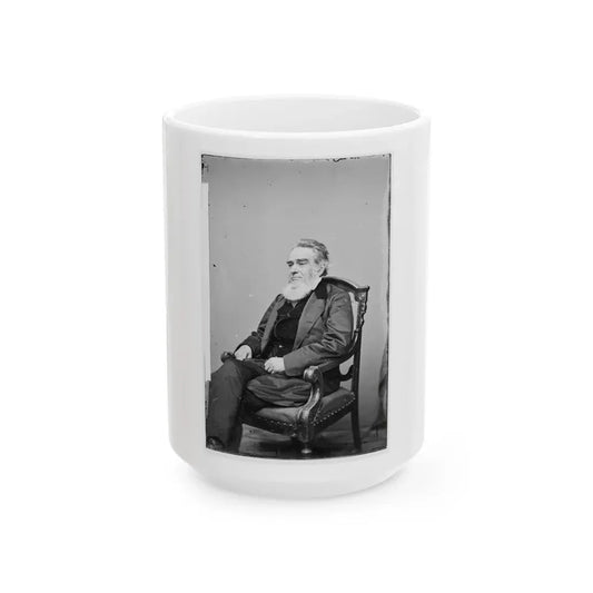 Portrait Of Attorney-General Edward Bates, Officer Of The United States Government (U.S. Civil War) White Coffee Mug 15oz - Go Mug Yourself