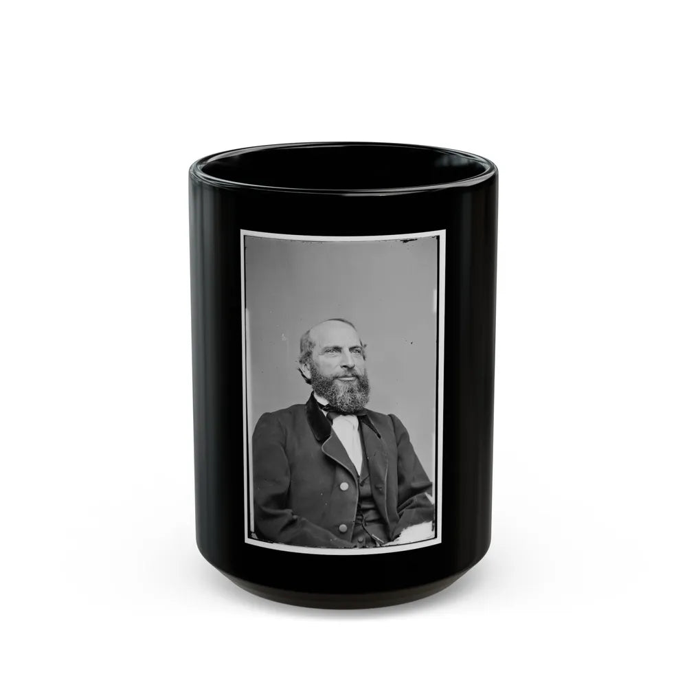 Portrait Of Attorney-General James Speed, Officer Of The United States Government (U.S. Civil War) Black Coffee Mug-15oz-Go Mug Yourself