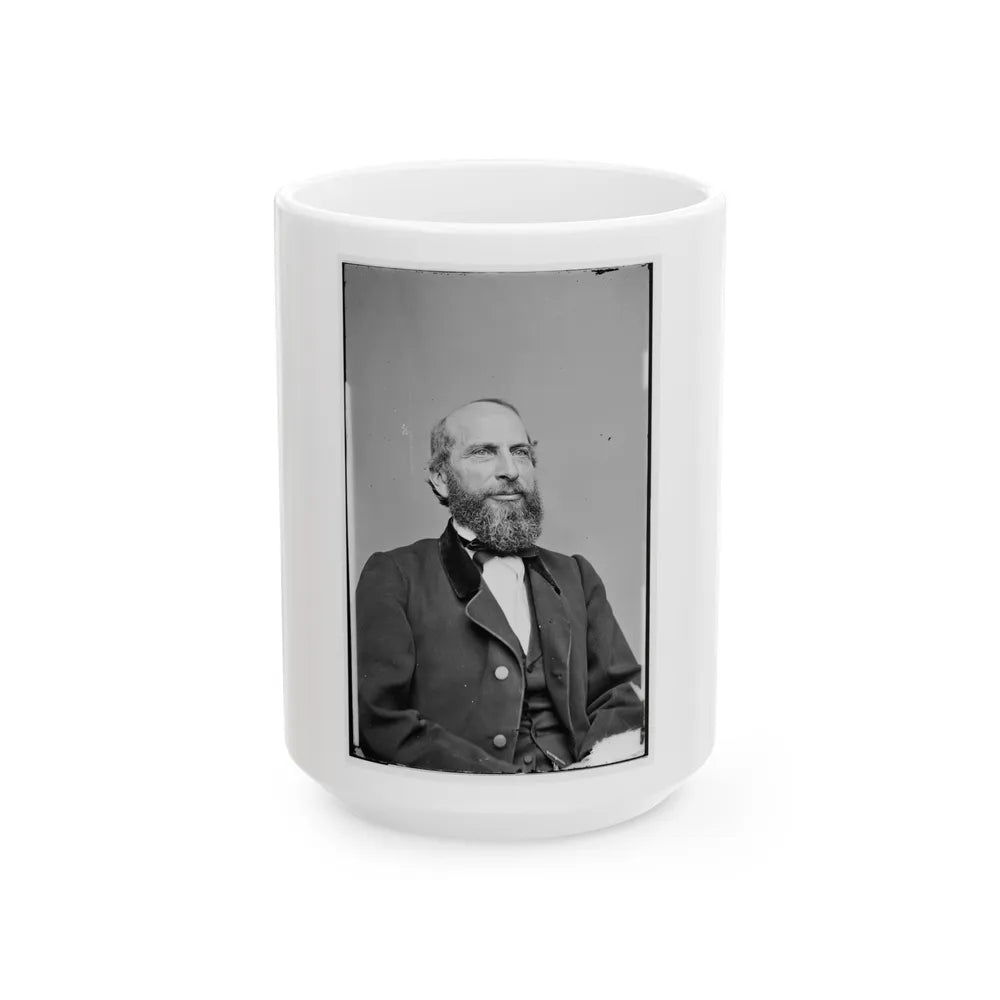 Portrait Of Attorney-General James Speed, Officer Of The United States Government (U.S. Civil War) White Coffee Mug-15oz-Go Mug Yourself