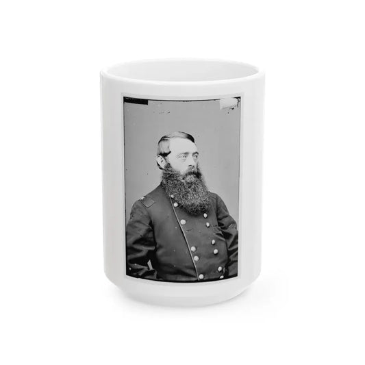 Portrait Of Brig. Gen. David Mcm. Gregg, Officer Of The Federal Army, (Maj. Gen. From Aug. 1, 1864) (U.S. Civil War) White Coffee Mug 15oz - Go Mug Yourself