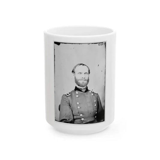 Portrait Of Brig. Gen. Edward D. Townsend, Assistant Adjutant General (U.S. Civil War) White Coffee Mug 15oz - Go Mug Yourself