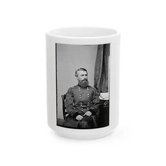Portrait Of Brig. Gen. Herman Haupt, Officer Of The Federal Army (U.S. Civil War) White Coffee Mug 15oz - Go Mug Yourself
