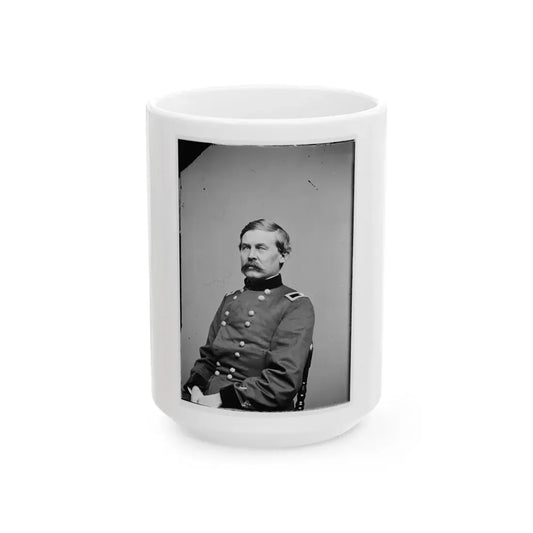 Portrait Of Brig. Gen. John Buford (Maj. Gen. From July 1, 1863), Officer Of The Federal Army (U.S. Civil War) White Coffee Mug 15oz - Go Mug Yourself