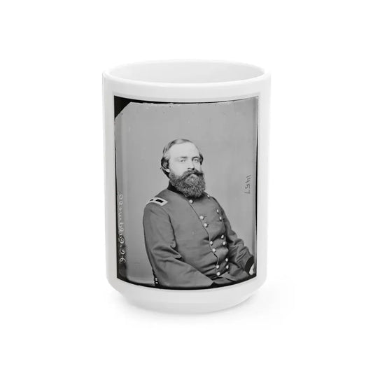 Portrait Of Brig. Gen. John C. Caldwell, Officer Of The Federal Army (U.S. Civil War) White Coffee Mug 15oz - Go Mug Yourself
