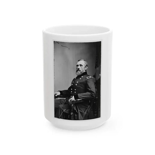 Portrait Of Brig. Gen. John G. Barnard, Officer Of The Federal Army (U.S. Civil War) White Coffee Mug 15oz - Go Mug Yourself