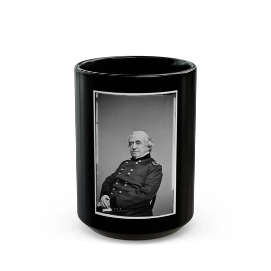 Portrait Of Brig. Gen. Joseph G. Totten, Chief, Corps Of Engineers, Officer Of The Federal Army (U.S. Civil War) Black Coffee Mug 15oz - Go Mug Yourself