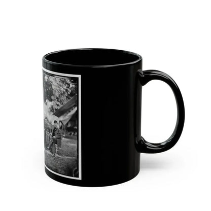 Portrait Of Brig. Gen. Napoleon B. Mclaughlin, Officer Of The Federal Army, And Staff, Vicinity Of Washington, D.C. (U.S. Civil War) Black Coffee Mug - Go Mug Yourself