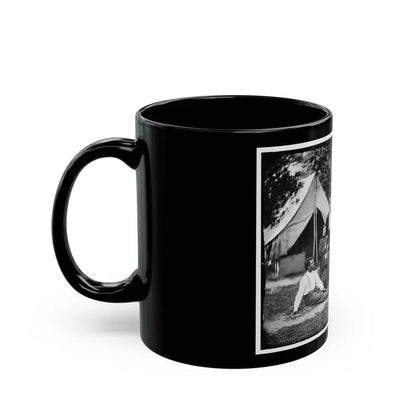 Portrait Of Brig. Gen. Napoleon B. Mclaughlin, Officer Of The Federal Army, And Staff, Vicinity Of Washington, D.C. (U.S. Civil War) Black Coffee Mug - Go Mug Yourself